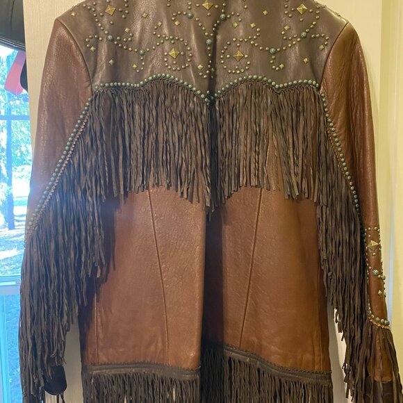 Double D Ranch Leather Fringe Jacket - Picture 2 of 9